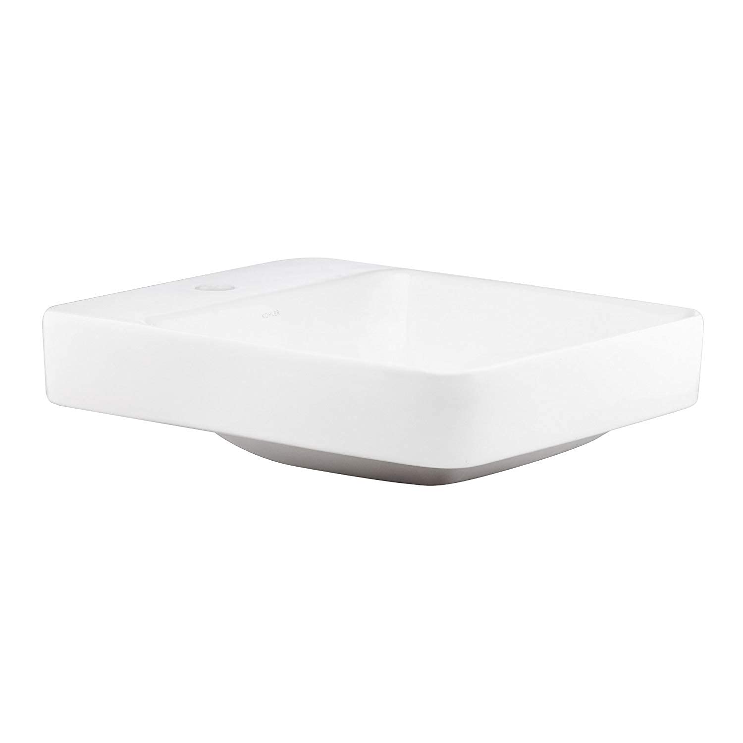 Kohler 75374IN-1-0 ceramic Forefront Square Counter Basin Set (White)