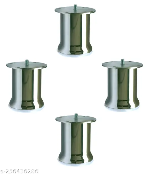 OPTIC | Sofa Leg 3 Inch Height/ Leg For Furniture/ Hardware Leg/ Crome Finish/Medium Weight/Elephant Leg Shape/ (PACK OF 4)