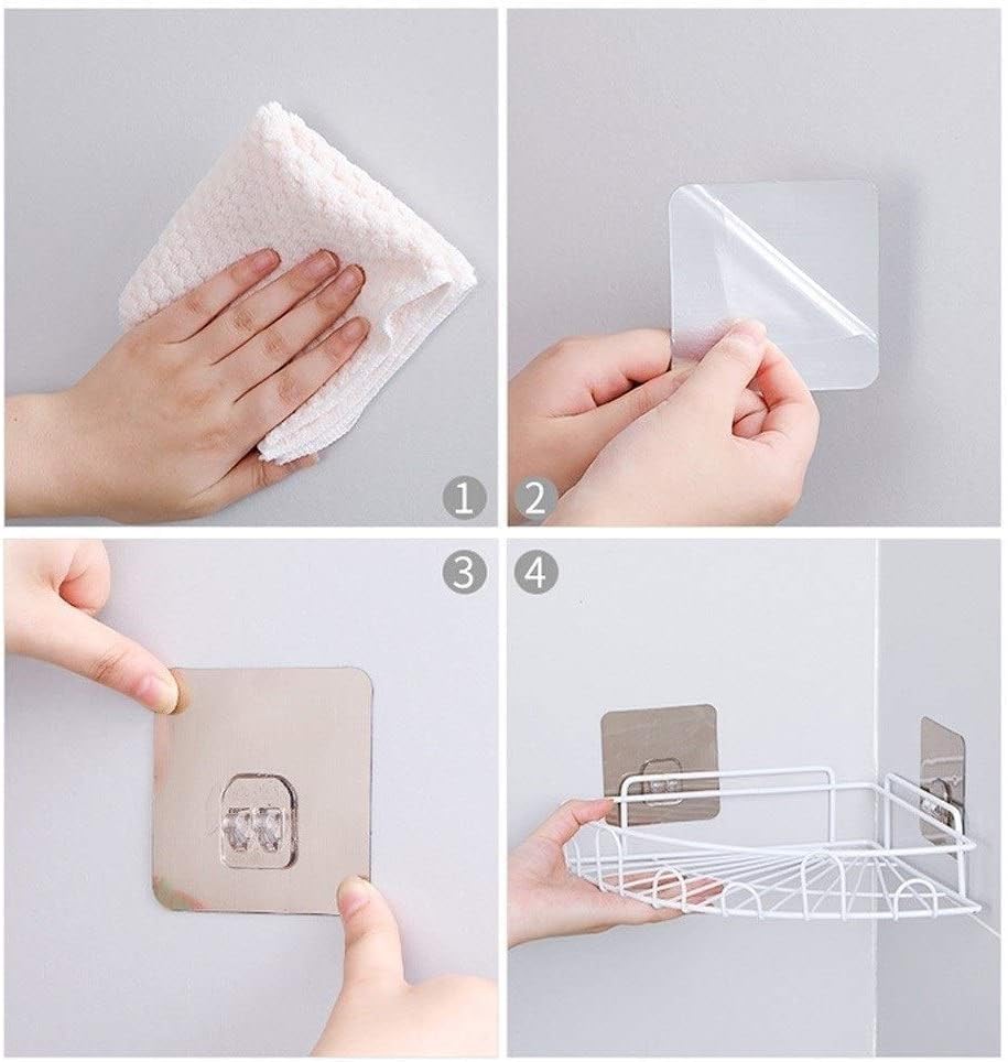 Boniry metal Bathroom Organiser Without Drill Bathroom Rack Self Adhesive|Stand for Corner Shampoo Holder for Bathroom Multipurpose Kitchen Holder Storage (Flower Corner, bathroom shower caddy, Black) - Image 2