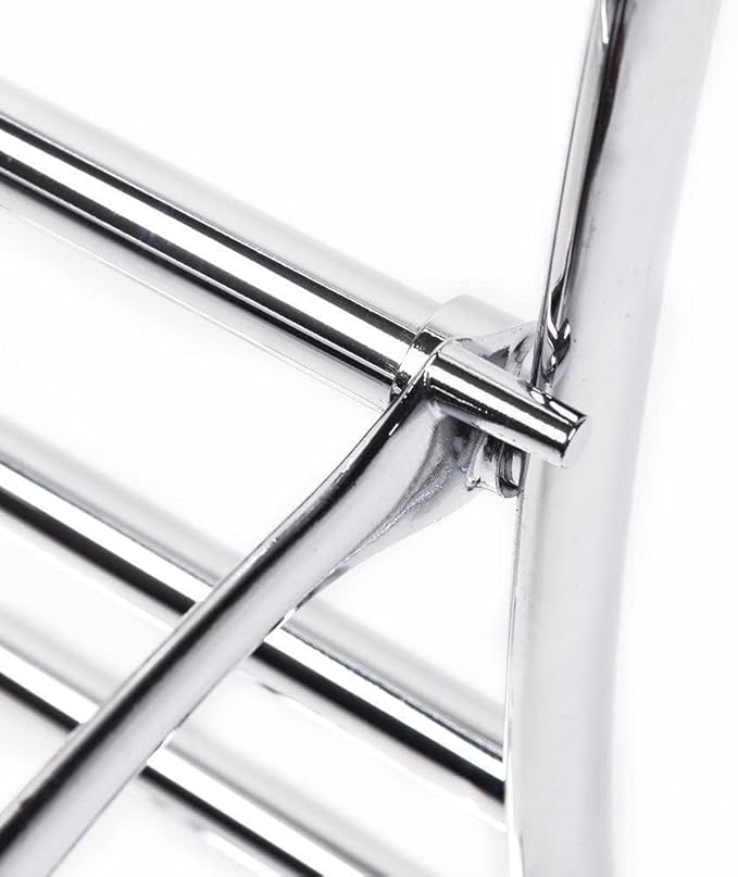 FORTUNE Platinum Stainless Steel Folding Towel Rack for Bathroom/Towel Stand/Hanger/Bathroom Accessories 1.5 feet Long with Chrome Finish for Bathroom(18 Inch) - Image 2