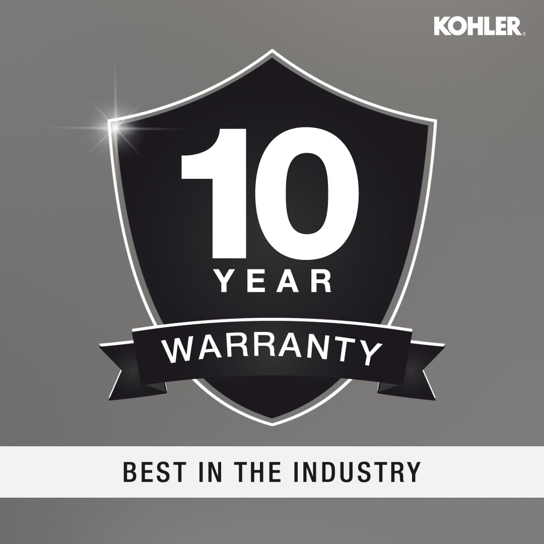 Kohler Patio Wall Mounted Toilet for Bathroom | Ceramic Western Bathroom Commode with Anti-Bacterial Protection | Eco-Flush Technology & Quiet-Close Lid | Fully Glazed, White, 535mm x 361mm - Image 8