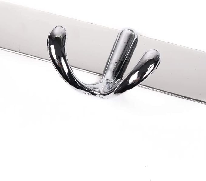 FORTUNE Platinum Stainless Steel Folding Towel Rack for Bathroom/Towel Stand/Hanger/Bathroom Accessories 1.5 feet Long with Chrome Finish for Bathroom(18 Inch) - Image 3