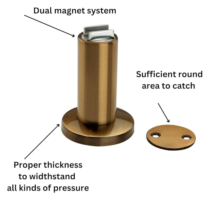 SARDAR DS-01 Magnet Door Stopper/Door Stopper for Main Door/Magnetic Door Stopper for Home/Door Stopper Magnet (1, Antique) - Image 4