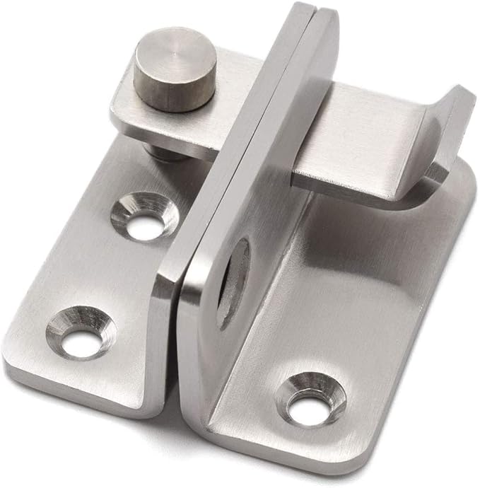 VICTAC Stainless Steel (Solid 5 mm Thick) Sliding Door Flip Latch for Wooden Door Garage Door Slide Bolt Latch Safety Door Lock Furniture Hardware