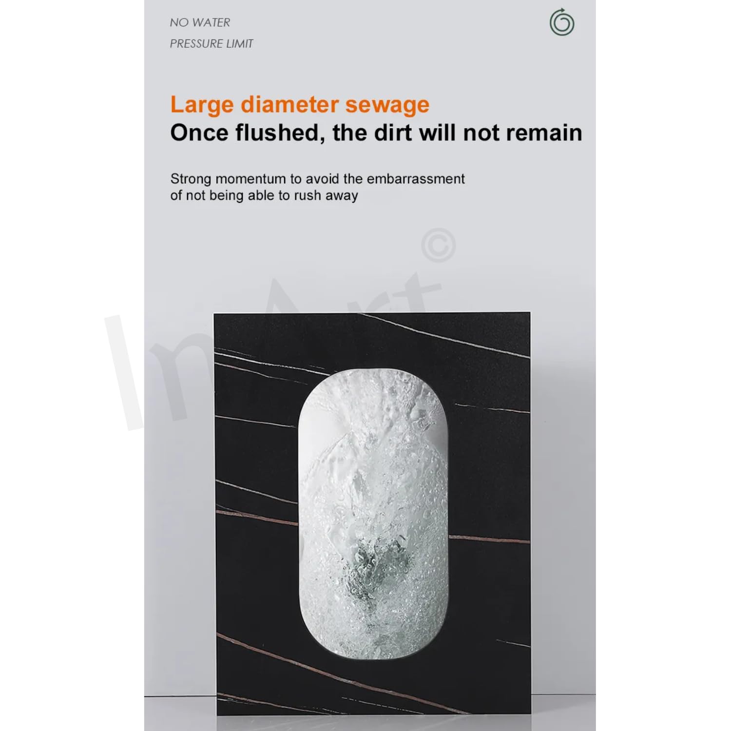 INART Ceramic Indian Toilet/Sintered Stone Base Ceramic Sanitaryware Indian Toilet/Orissa Pan for Bathroom 24 Inch - Image 2