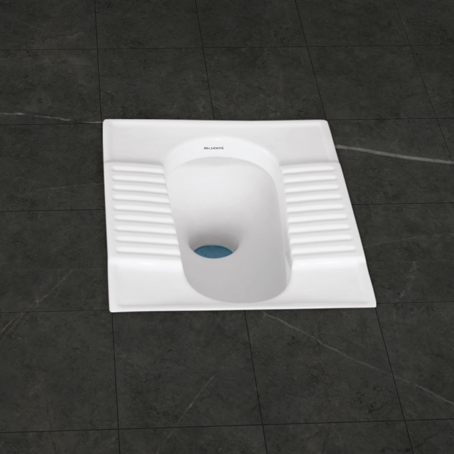 Belmonte Ceramic Indian Toilet Commode Orissa Pan 23 Inch - White