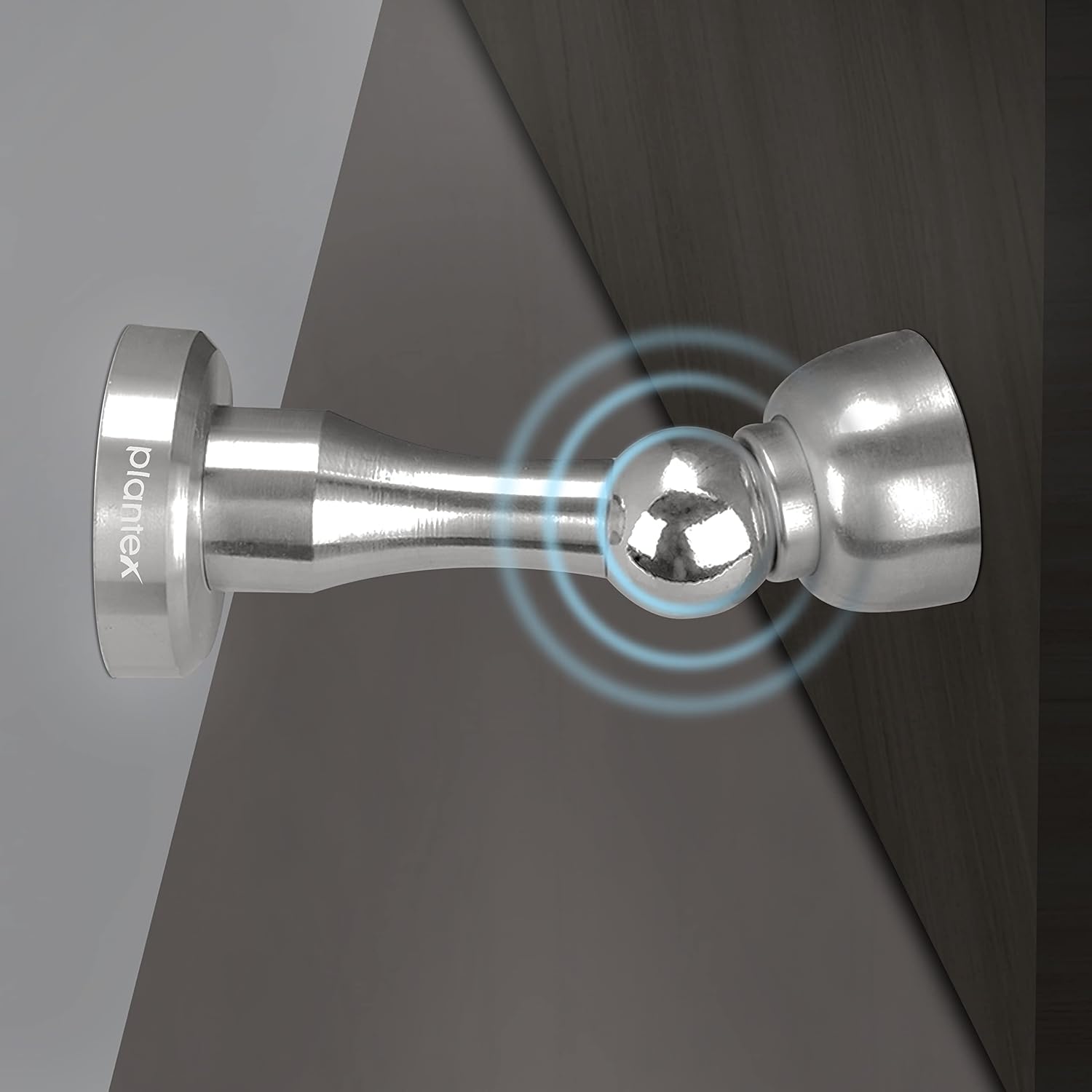 Plantex Stainless Steel Door Stopper/360 Degree 4 Inch Door Magnet for Home/Wall Mounted Soft Catcher to Hold Wooden/Glass/PVC Door/Door Stopper for Home (Matt) - Image 4