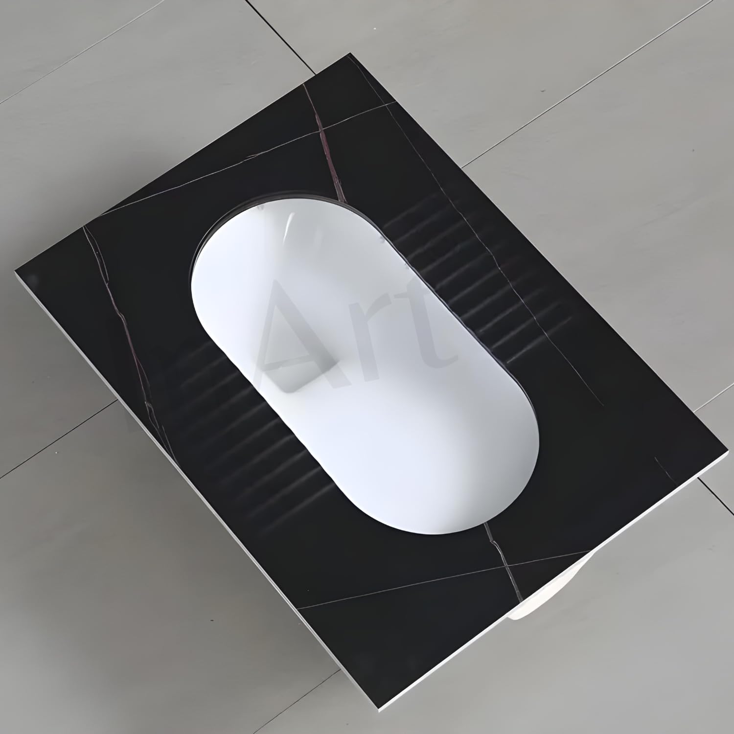 INART Ceramic Indian Toilet/Sintered Stone Base Ceramic Sanitaryware Indian Toilet/Orissa Pan for Bathroom 24 Inch