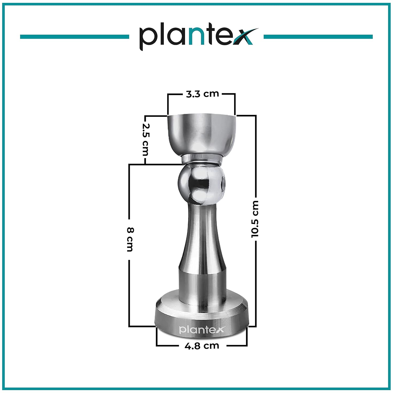 Plantex Stainless Steel Door Stopper/360 Degree 4 Inch Door Magnet for Home/Wall Mounted Soft Catcher to Hold Wooden/Glass/PVC Door/Door Stopper for Home (Matt) - Image 5