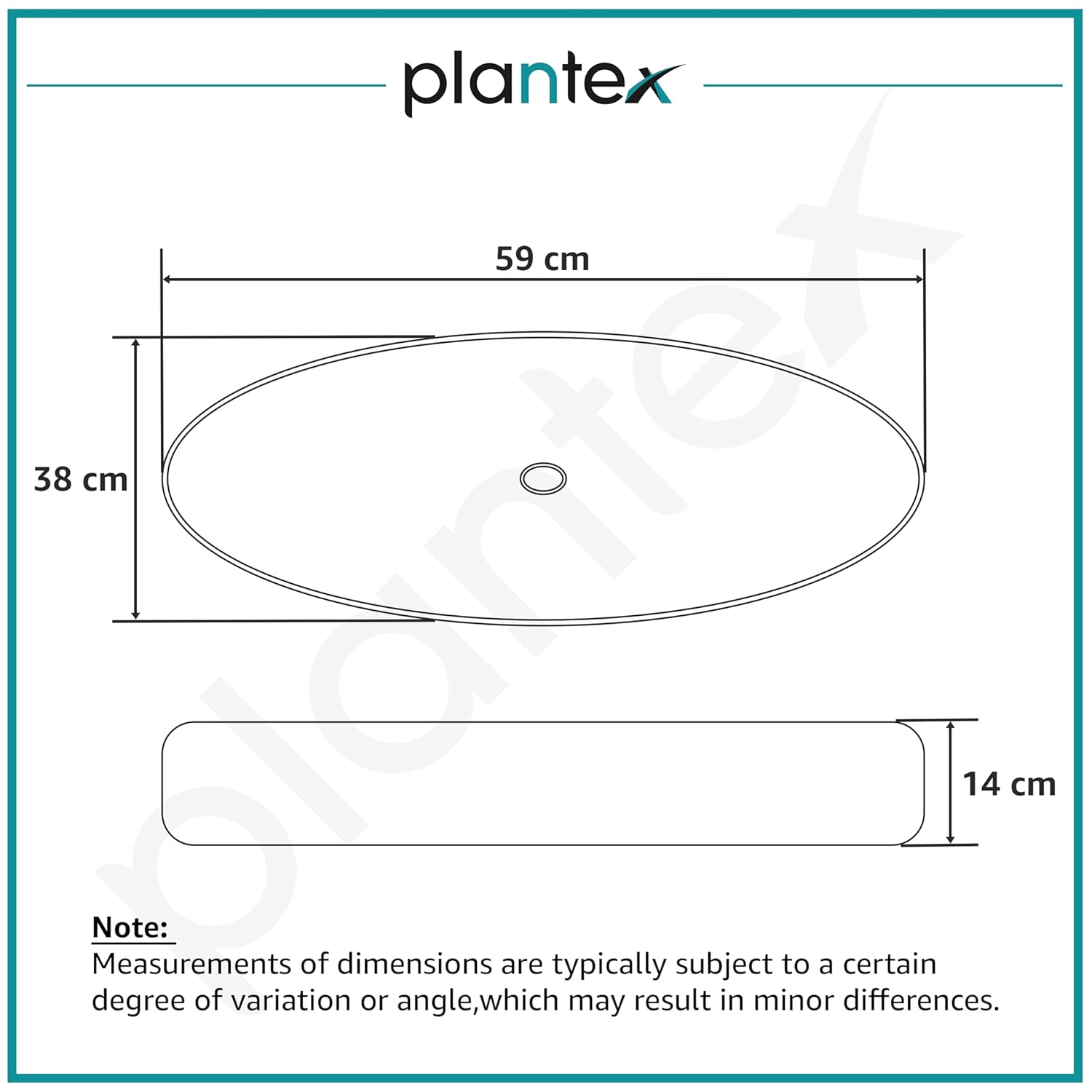 Plantex Ceramic Wash Basin for Bathroom/Table Top Ceramic Basin/Washbasin for Bathroom - (CRETA-NS-BLACK-MATT, 23 x 15 x 5.5 Inch) - Image 8