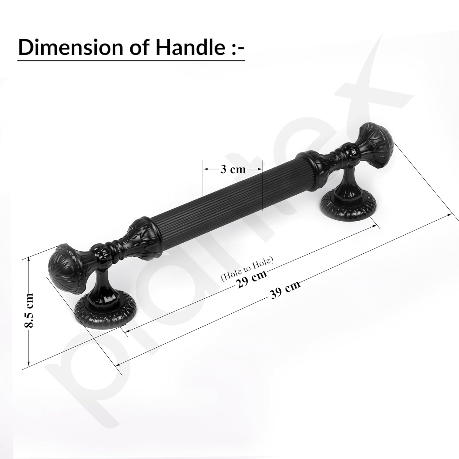 Plantex Heavy Duty Main Door Handle - 15-Inch Pull Push Handle for Home Decor - Pack of 1 (320-Black Finish) - 3 Years Warranty - Image 6