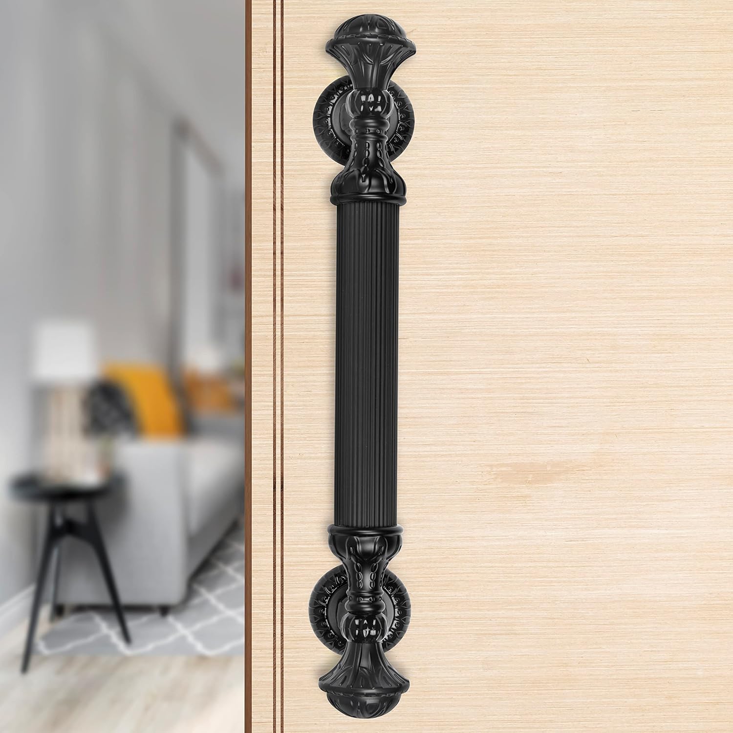 Plantex Heavy Duty Main Door Handle - 15-Inch Pull Push Handle for Home Decor - Pack of 1 (320-Black Finish) - 3 Years Warranty - Image 3