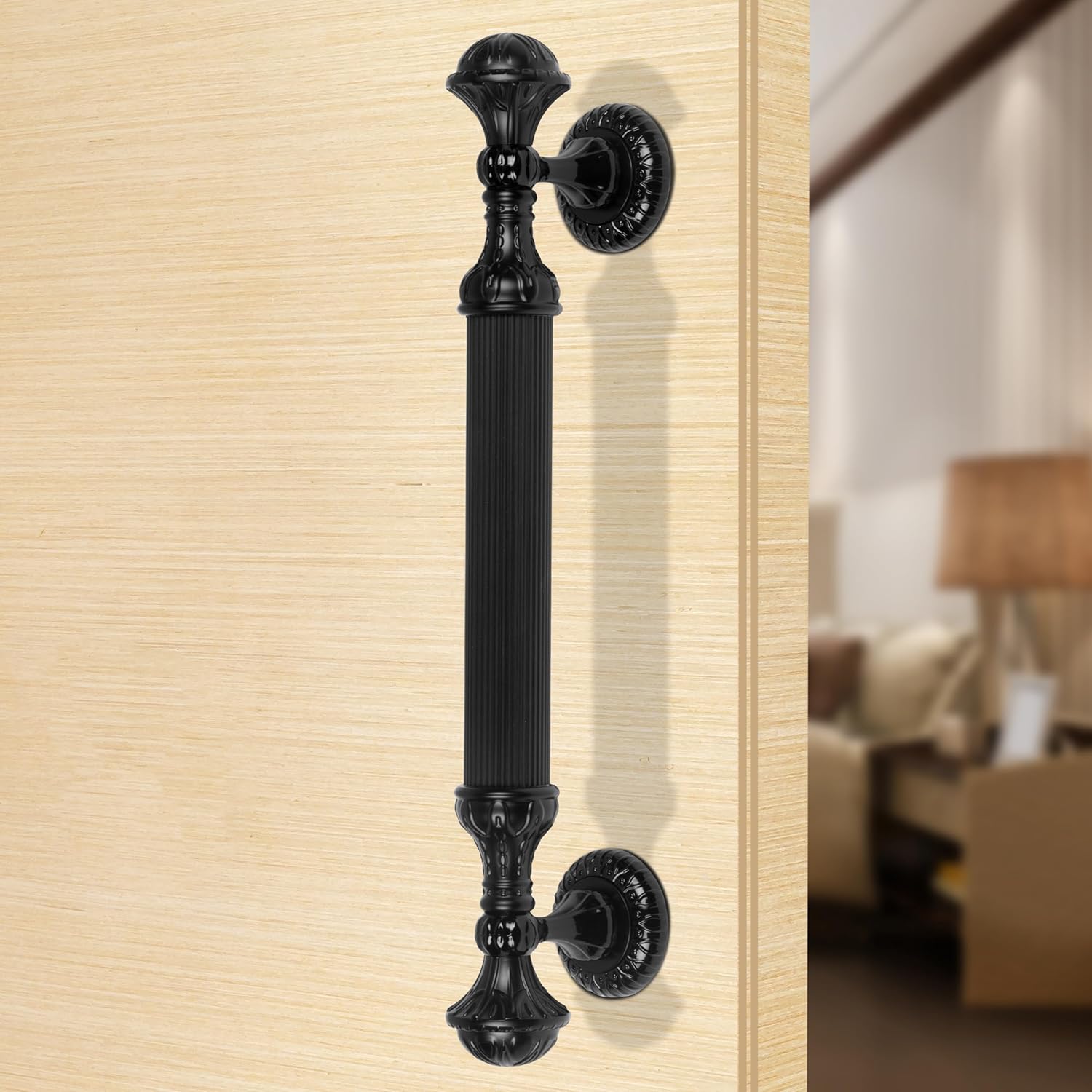 Plantex Heavy Duty Main Door Handle - 15-Inch Pull Push Handle for Home Decor - Pack of 1 (320-Black Finish) - 3 Years Warranty