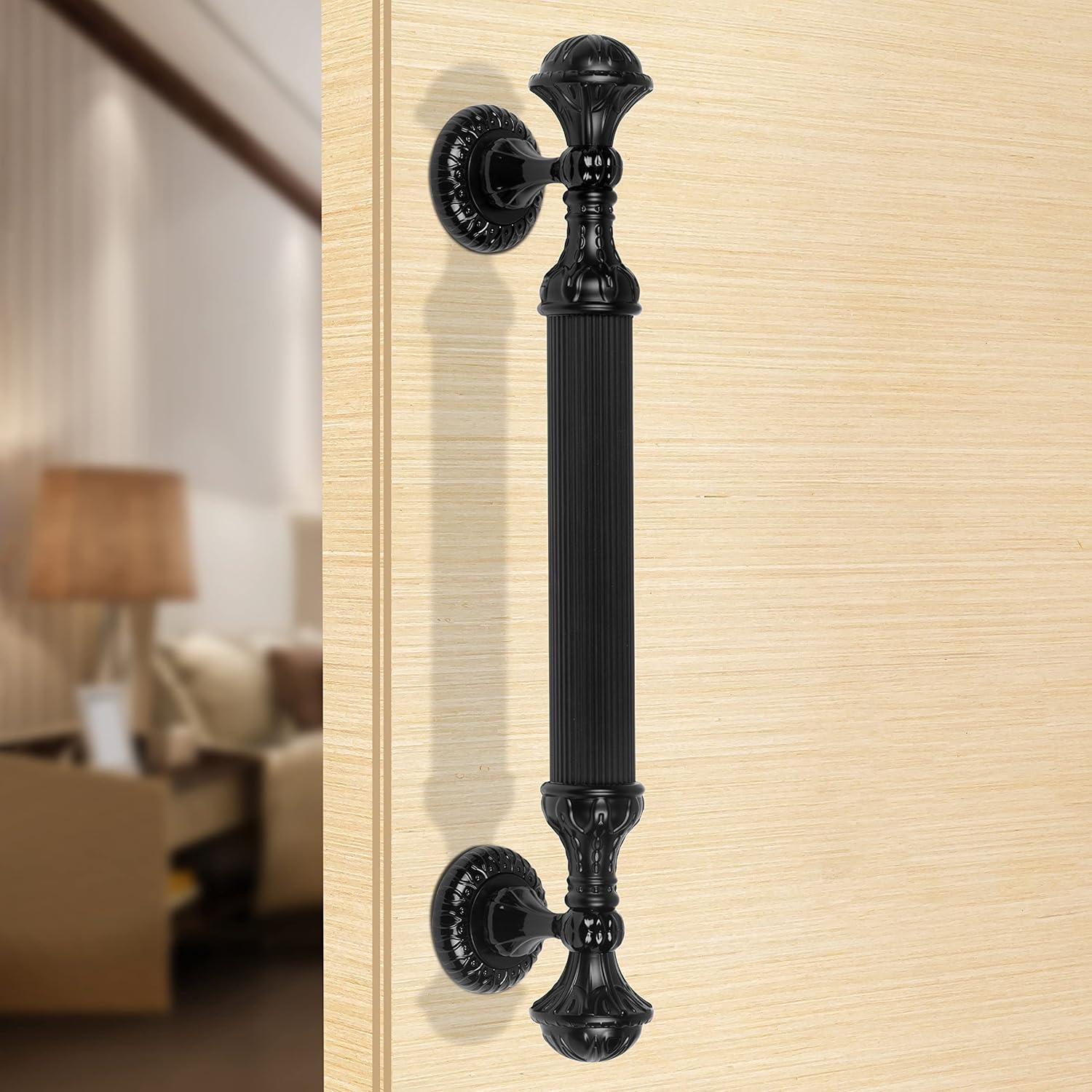 Plantex Heavy Duty Main Door Handle - 15-Inch Pull Push Handle for Home Decor - Pack of 1 (320-Black Finish) - 3 Years Warranty - Image 4